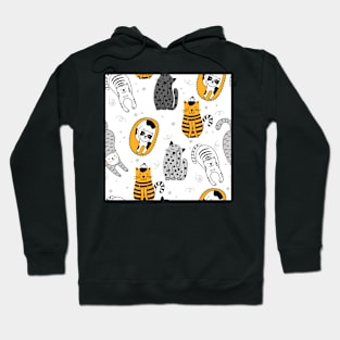 Cute cats Scandinavian design Hoodie